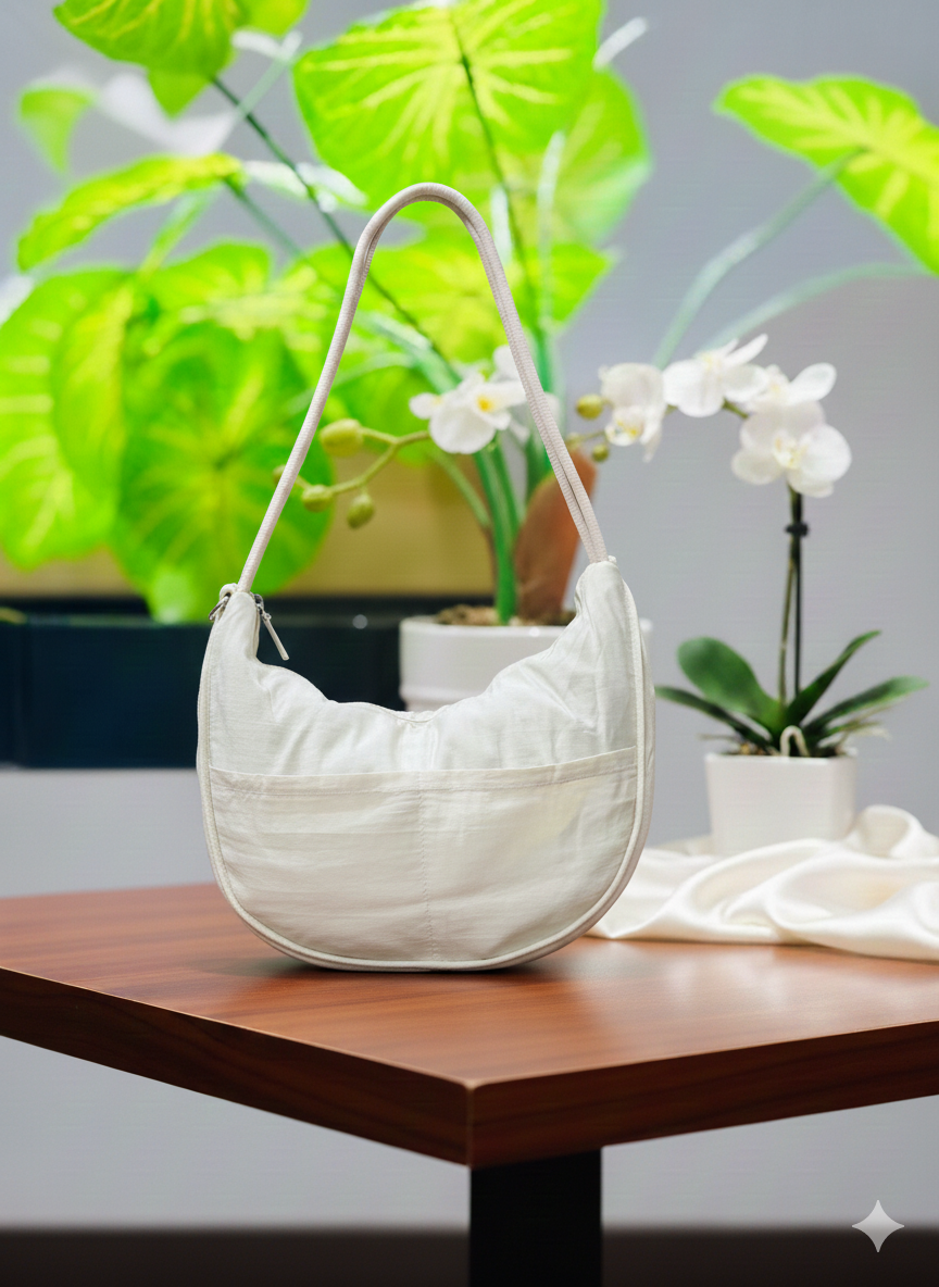 The Sienna Soft Crescent Shoulder Bag.